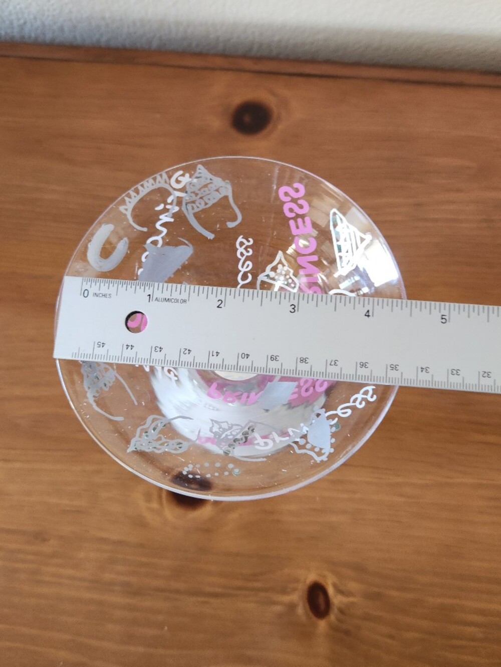 Lolita Pink Princess Martini Glass with Silver Accents - Picture 5 of 11